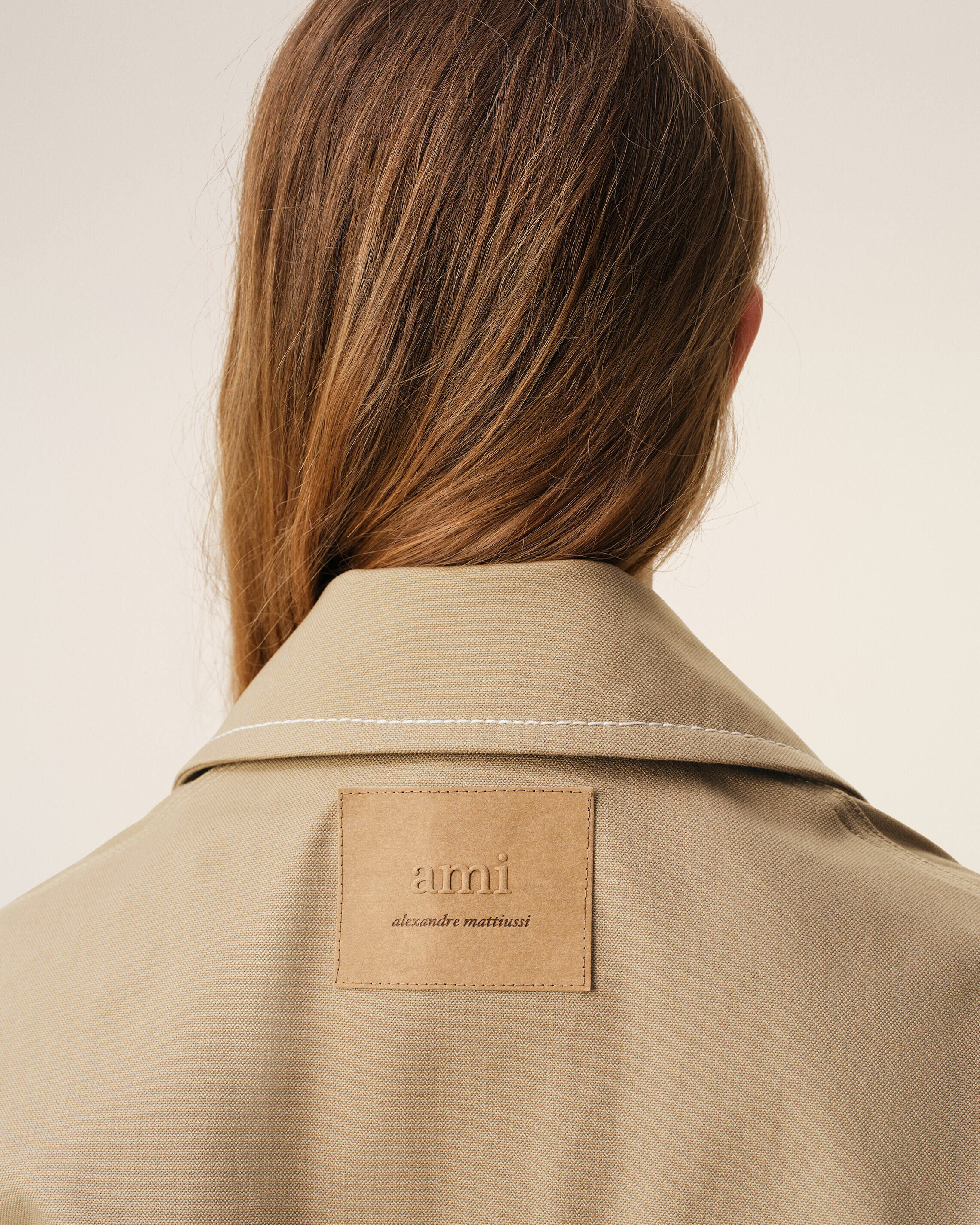 Beige Cotton Worker Buttoned Jacket - 11