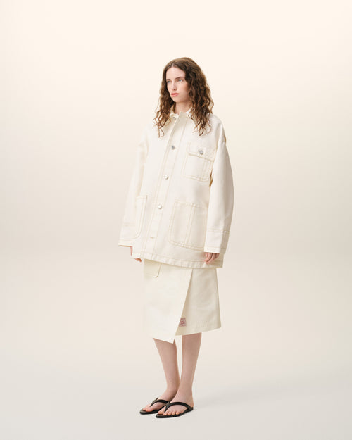 Veste Blanche Worker en Coton - Femme - 12 - AMI Paris - Ami Paris