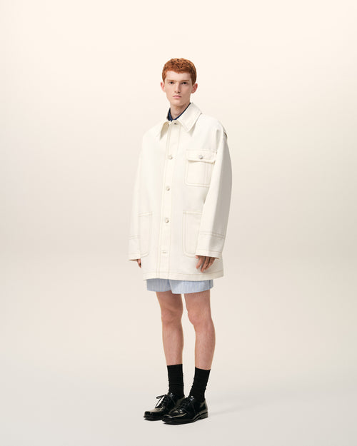Veste Blanche Worker en Coton - Homme - 6 - AMI Paris - Ami Paris