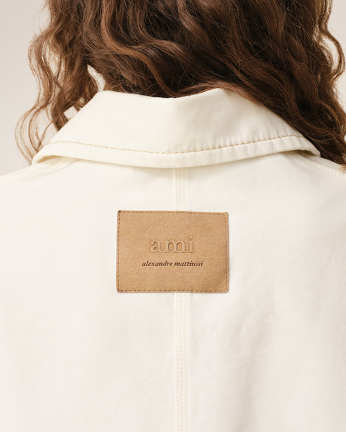 White Cotton Worker Jacket - Woman - 10 - AMI Paris - Ami Paris