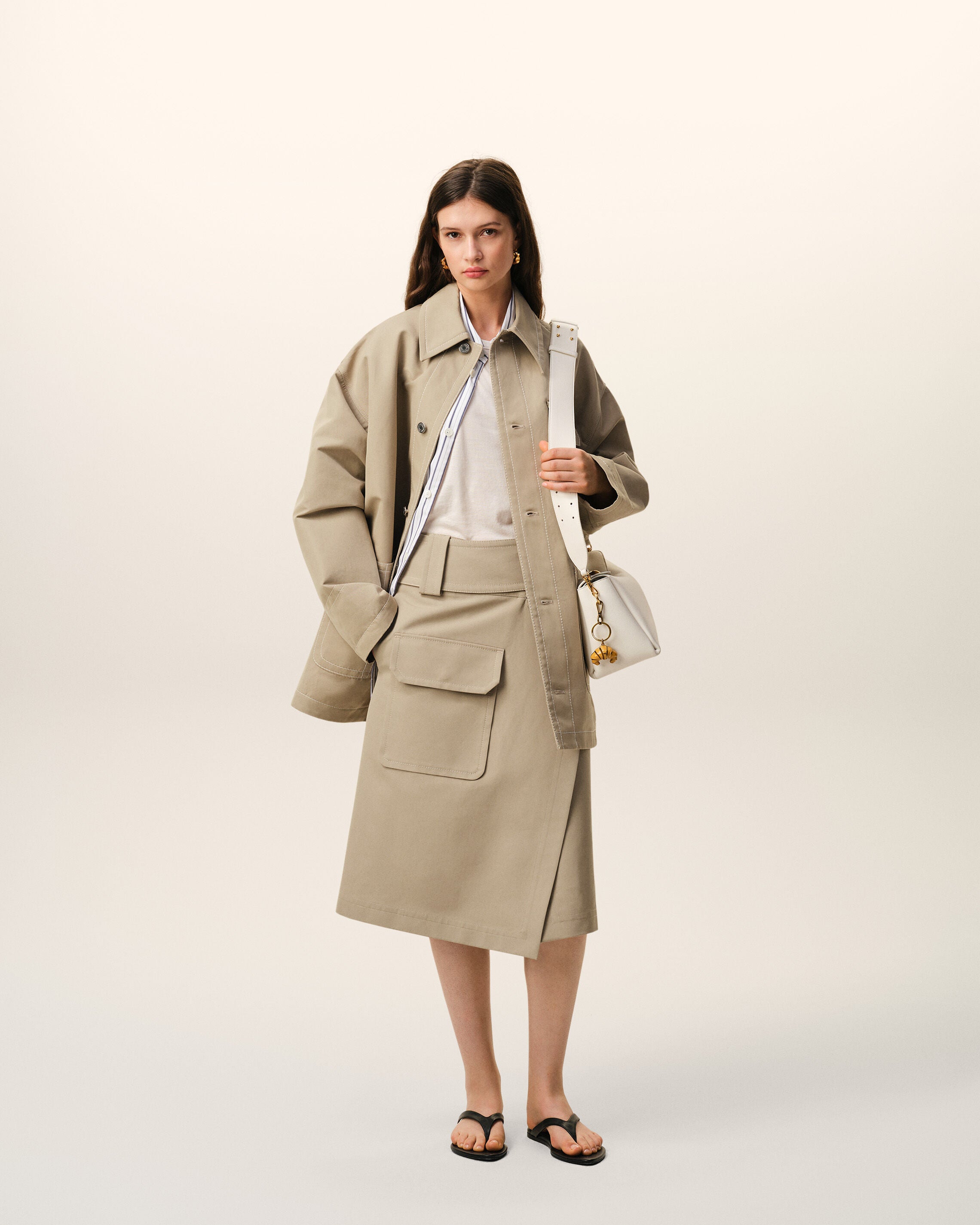 Beige Cotton Worker Jacket - 8