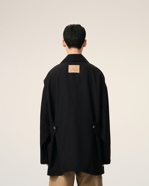 Black New Wool Worker Jacket - Man - 5 - AMI Paris - Ami Paris