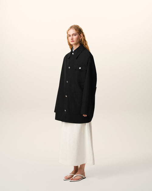 Black New Wool Worker Jacket - Woman - 13 - AMI Paris - Ami Paris