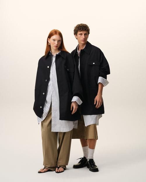 Black New Wool Worker Jacket - 14 - Ami Paris