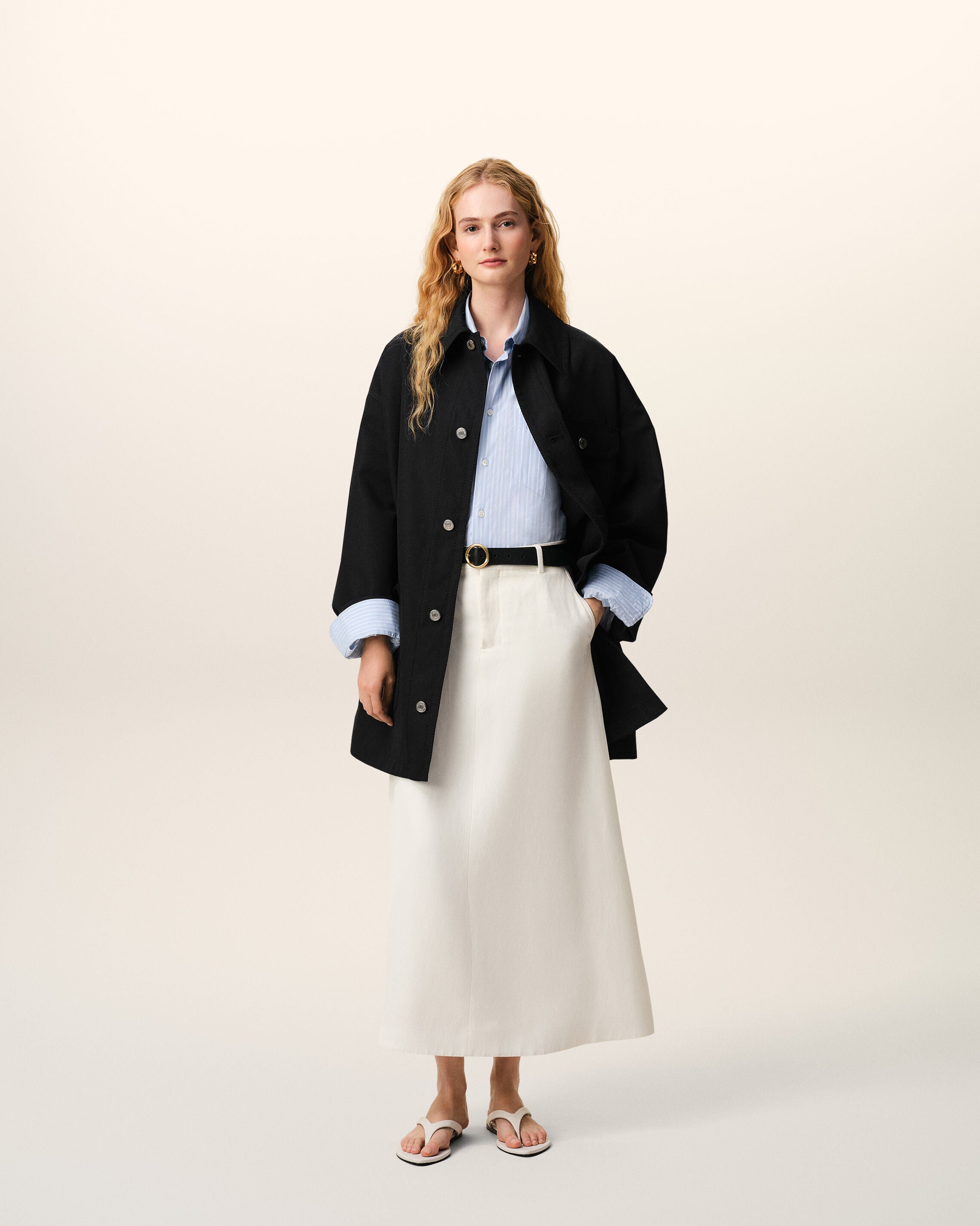 Veste Noire Worker en Laine Vierge - 9