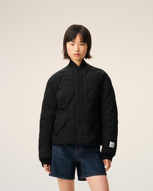 Chaqueta acolchada de nailon negro - Mujer - 9 - AMI Paris - Ami Paris