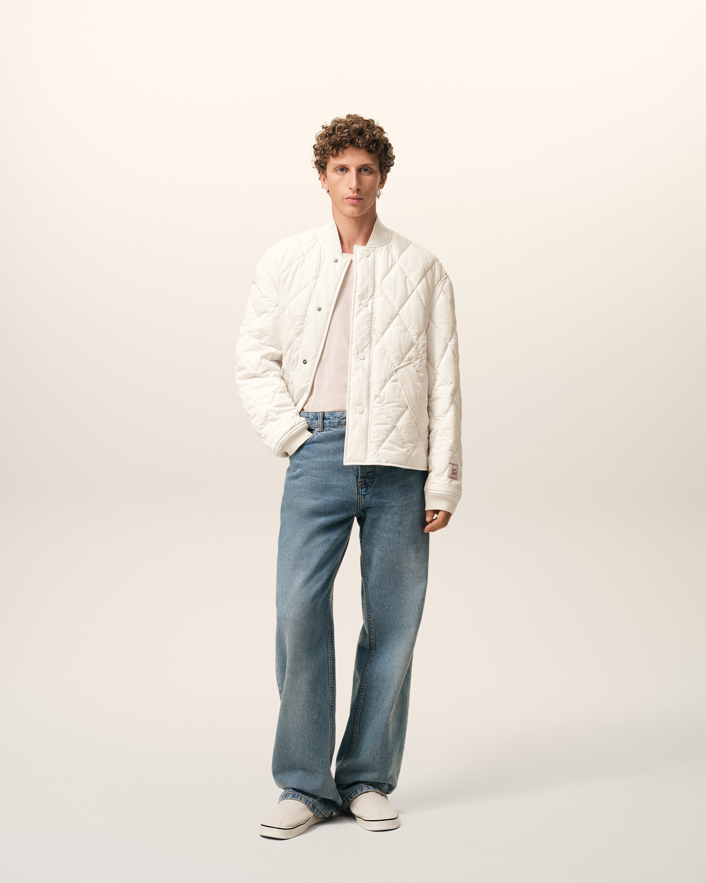 White Nylon Padded Jacket - 2