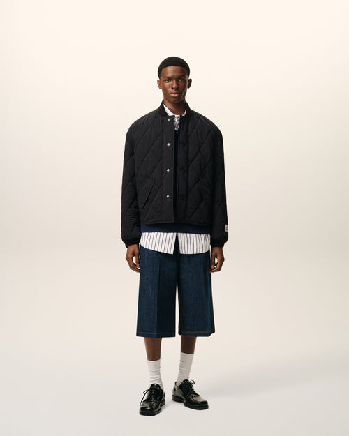 Veste Noire Rembourrée en Nylon - 1 - Ami Paris