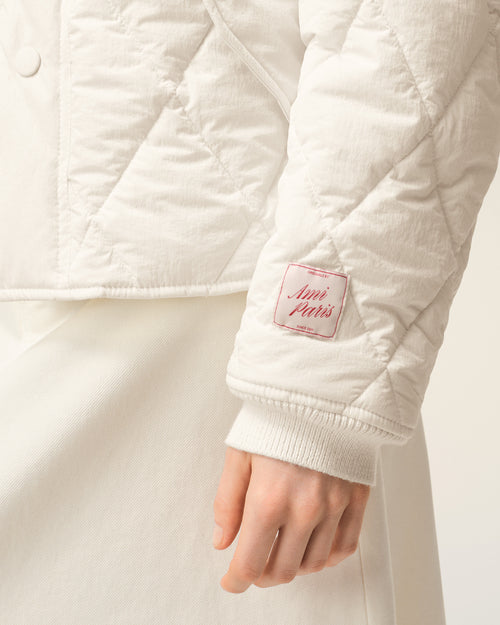 Veste Blanche Rembourrée en Nylon - 10 - Ami Paris