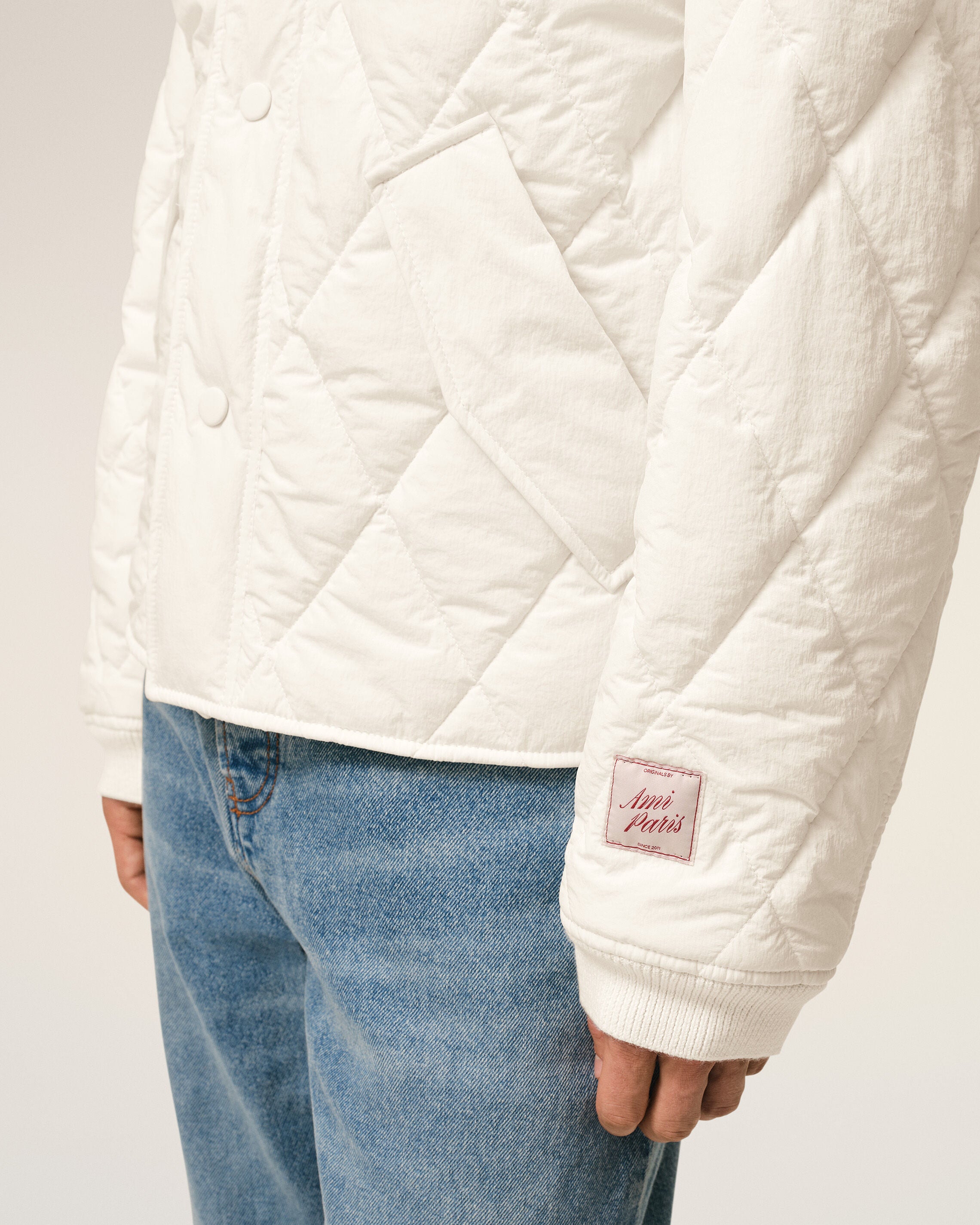 White Nylon Padded Jacket - 4