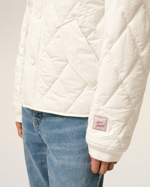 Veste Blanche Rembourrée en Nylon - 4 - Ami Paris