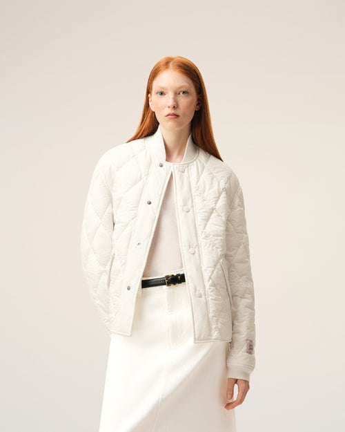 White Nylon Padded Jacket - Woman - 9 - AMI Paris - Ami Paris