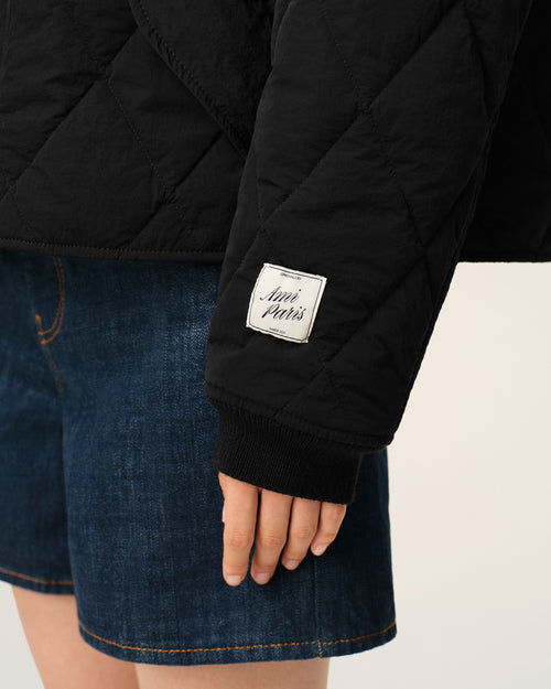 Black Nylon Padded Jacket - 10 - Ami Paris
