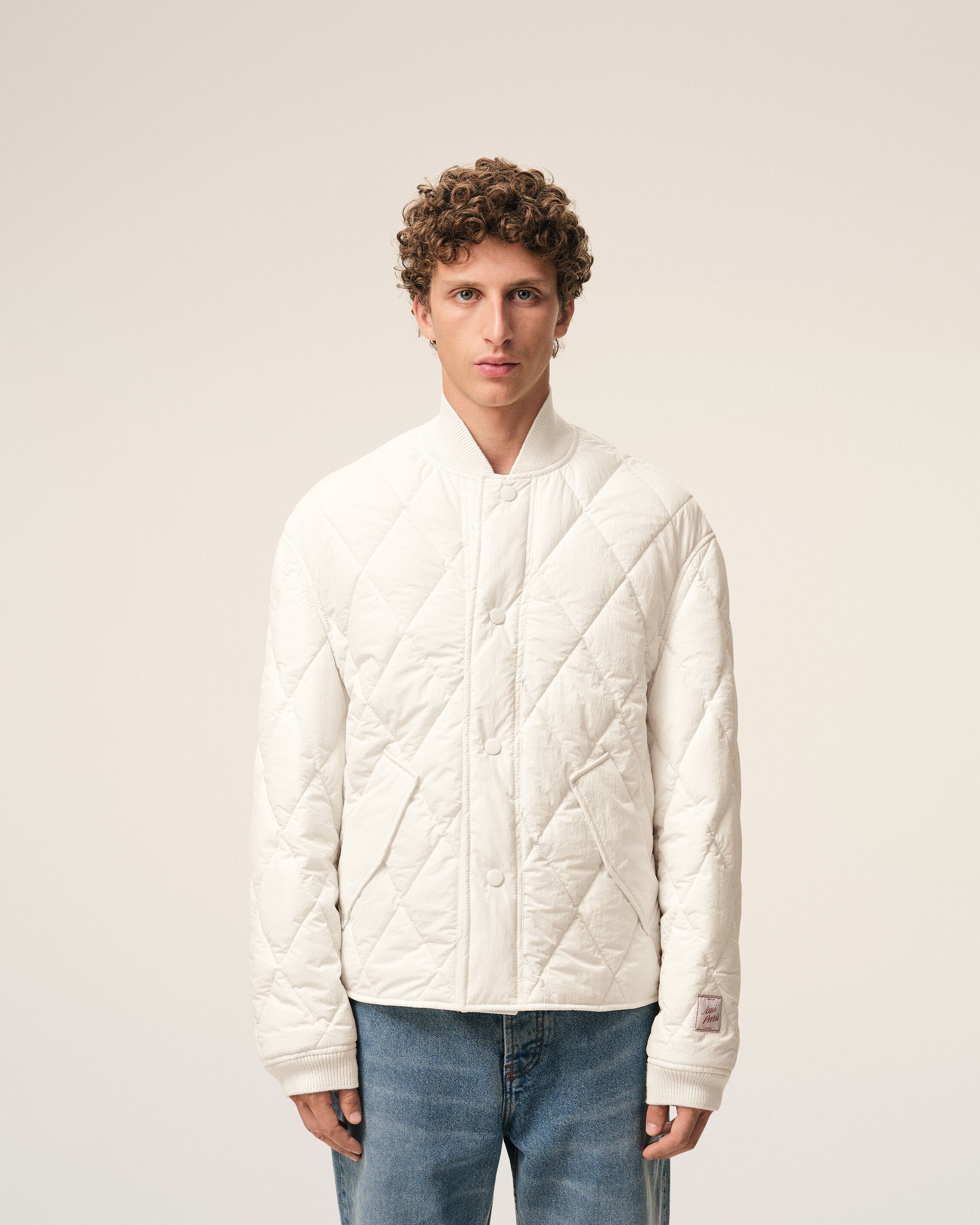 White Nylon Padded Jacket - 3