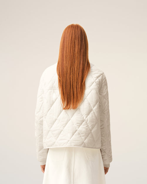 White Nylon Padded Jacket - Woman - 11 - AMI Paris - Ami Paris
