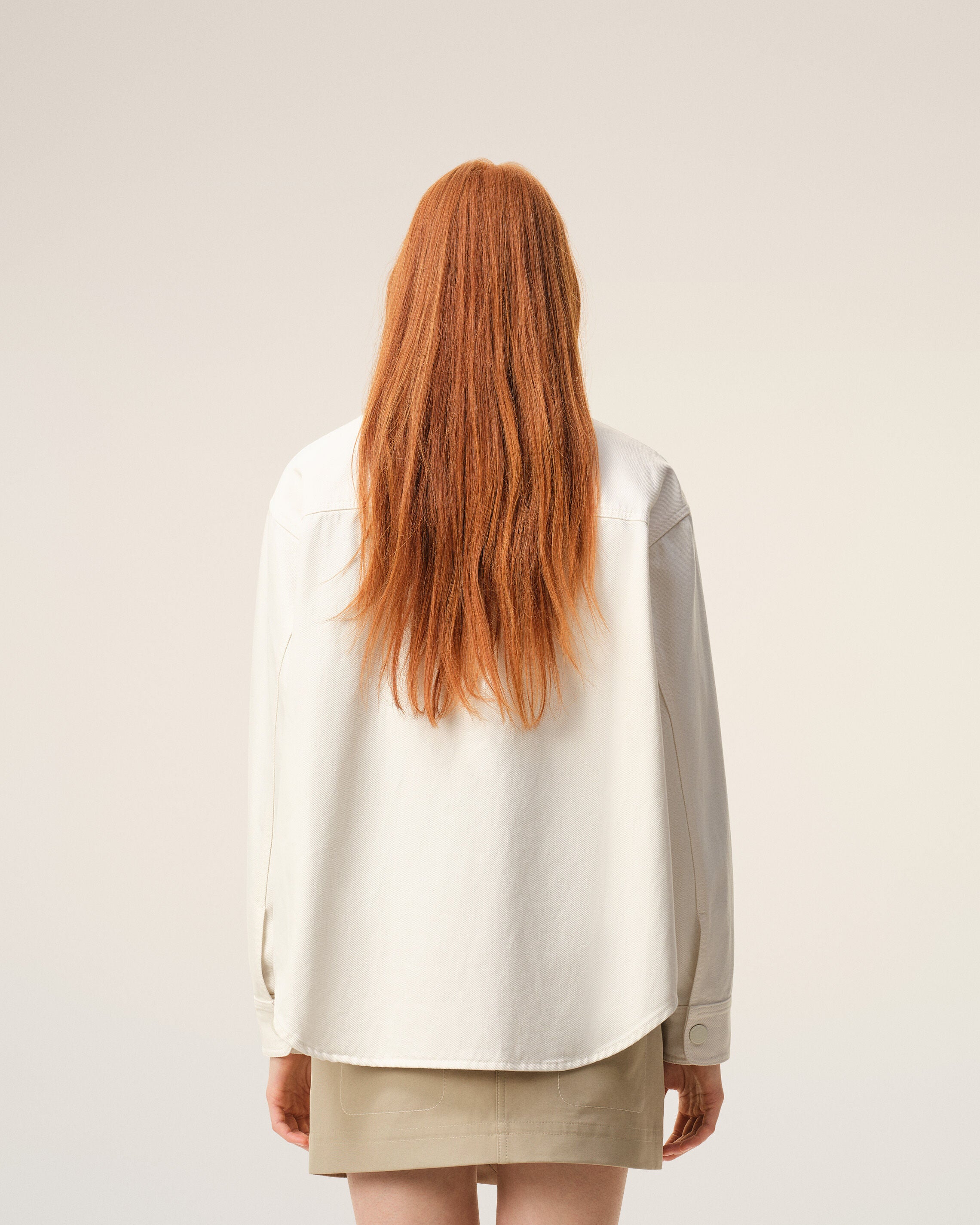 White Cotton Knitted Ami De Coeur Overshirt - 12