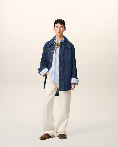 Surchemise Bleue Worker Ami De Coeur en Coton - 2 - Ami Paris