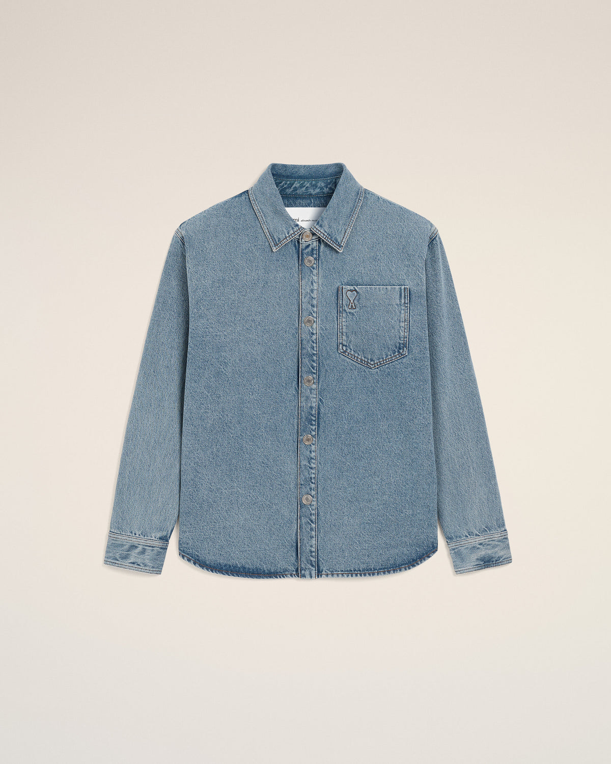 Sobrecamisa Ami de Cœur de algodón azul - 7