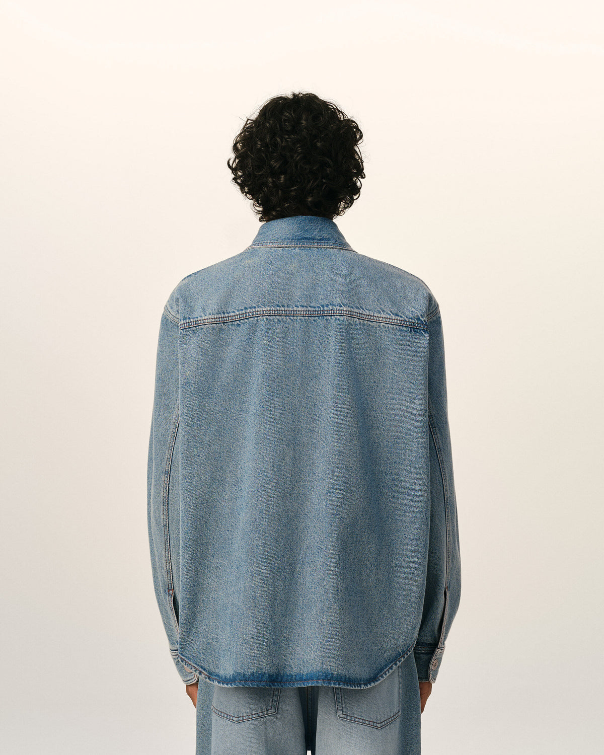 Sobrecamisa Ami de Cœur de algodón azul - 5