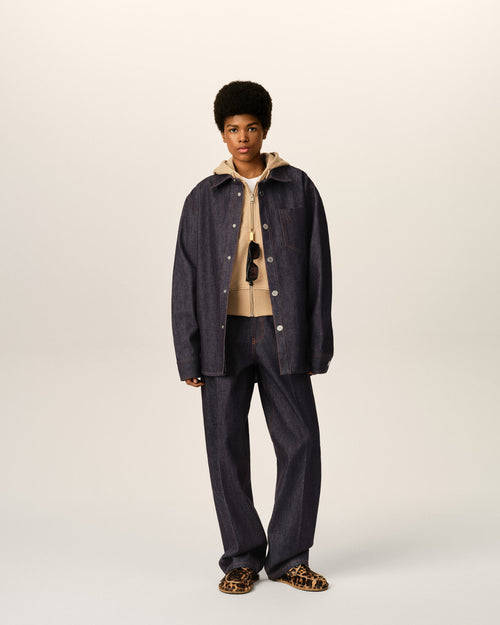                                 Sobrecamisa Ami de Cœur de algodón azul - 3                             - Ami Paris