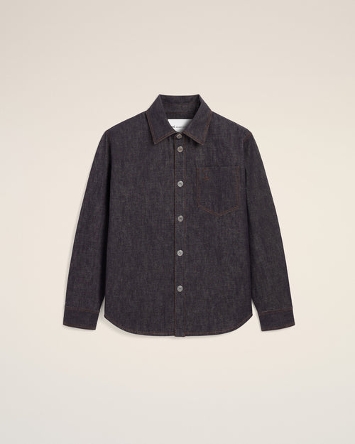                                     Sobrecamisa Ami de Cœur de algodón azul - 3                                 - Ami Paris