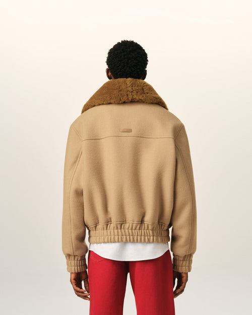 Chaqueta acolchada de lana beige - Hombre - 5 - AMI Paris - Ami Paris