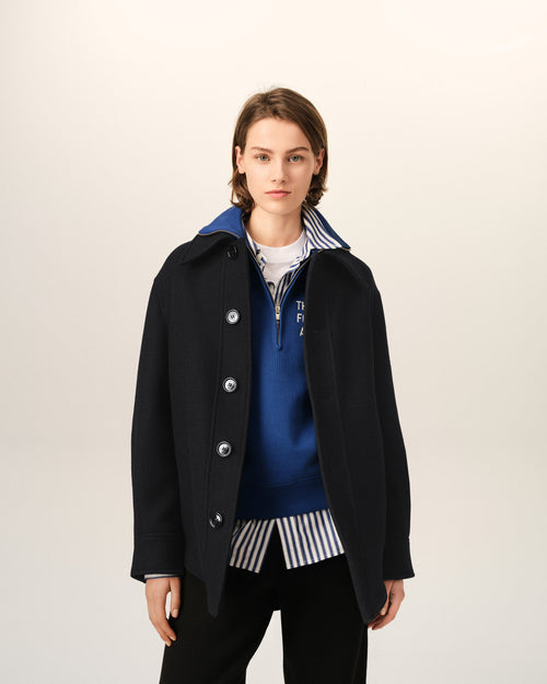 Black wool button-down jacket - Woman - 9 - AMI Paris - Ami Paris