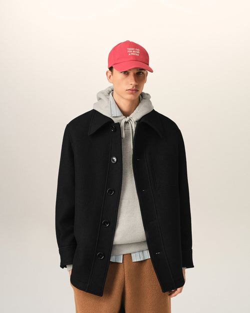 Black wool button-down jacket - Man - 3 - AMI Paris - Ami Paris