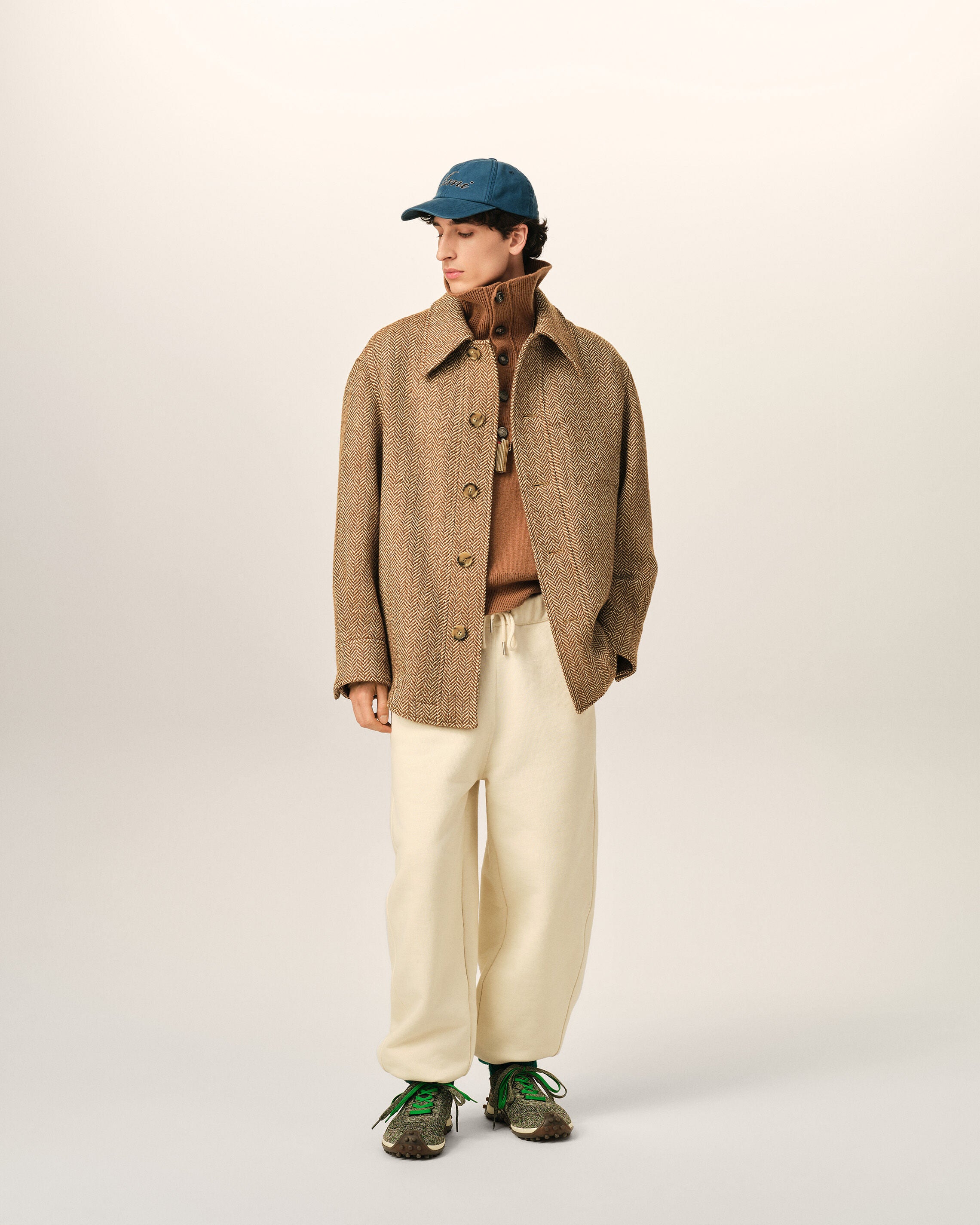 Brown wool button-down jacket - 2