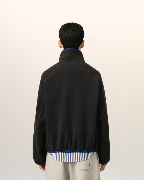 Vareuse gris de forro polar con parche Ami - Hombre - 5 - AMI Paris - Ami Paris