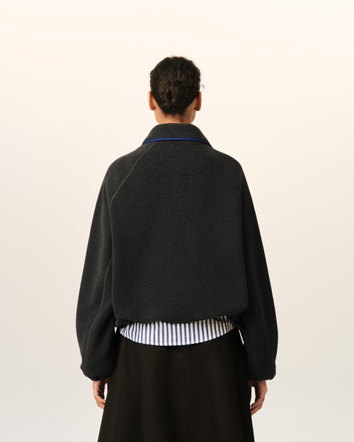 Vareuse gris de forro polar con parche Ami - Mujer - 12 - AMI Paris - Ami Paris