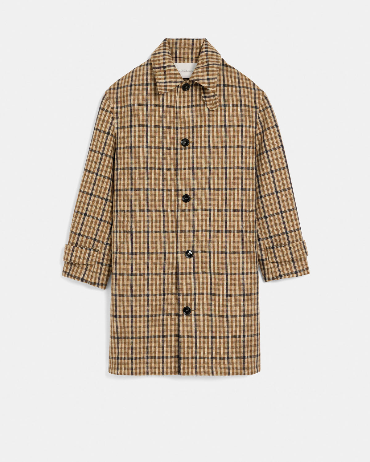 Brown checked wool mac - 7