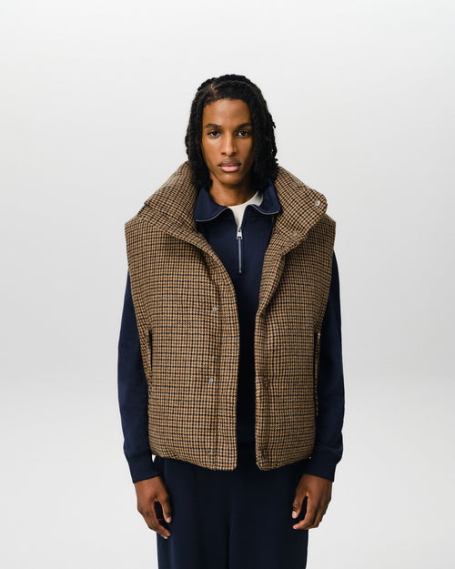 Doudoune sans manches marron en laine vierge - Homme - 3 - AMI Paris - Ami Paris