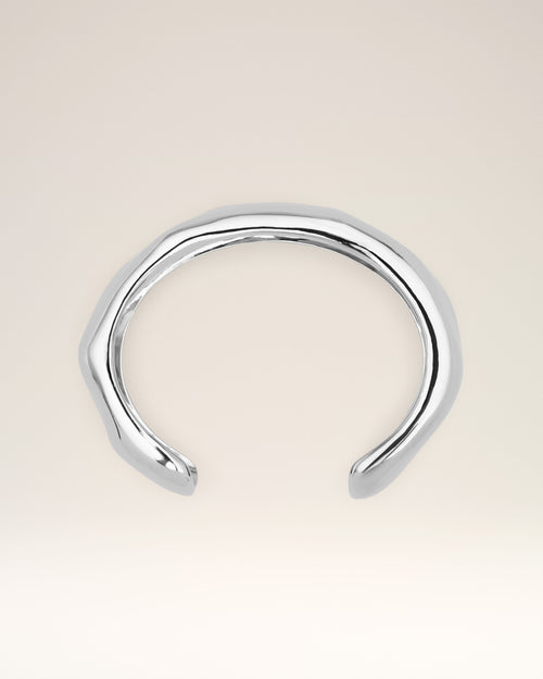 Manchette Dune Argent Moyen Modèle En Laiton - Homme - 1 - AMI Paris - Ami Paris