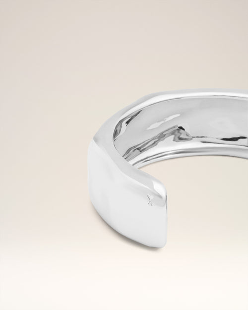 Manchette Dune Argent Moyen Modèle En Laiton - Homme - 2 - AMI Paris - Ami Paris