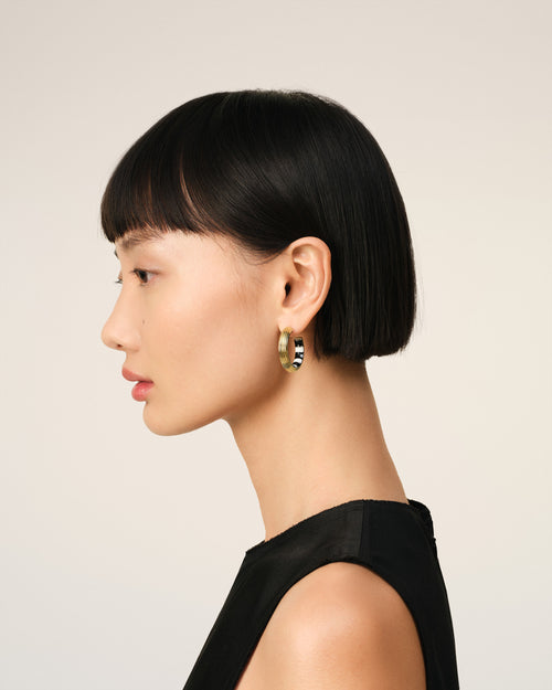 Piano Hoops Small Size - 4 - Ami Paris