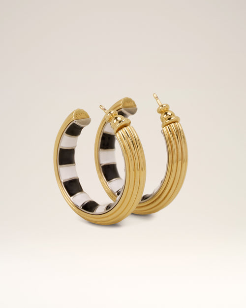                             Piano Hoops Small Size - 3                         - Ami Paris