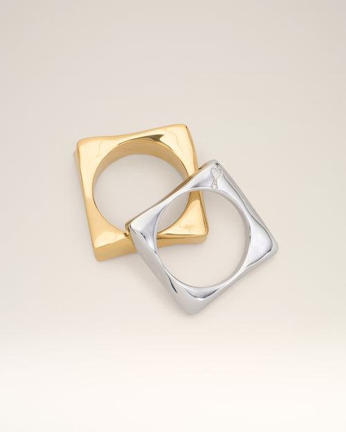 Gold Brass Dune Ring - 3 - Ami Paris