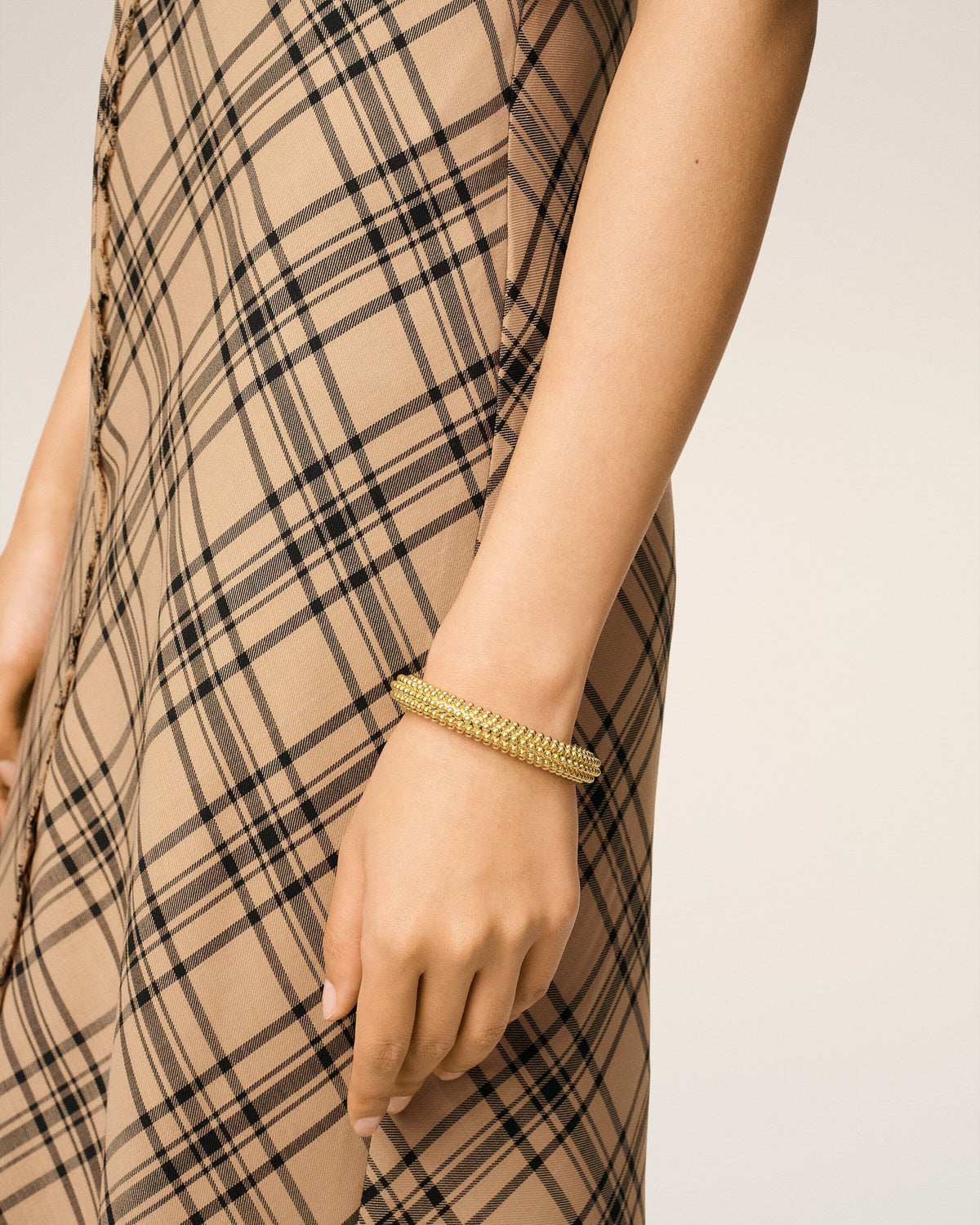 Gold  Brass Pearl Bracelet - 5