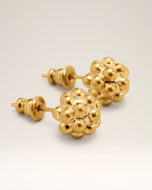 Pendientes de botón de latón dorado con perlas - Mujer - 5 - AMI Paris - Ami Paris