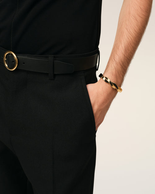 Pulsera Tresse de latón dorado - 1 - Ami Paris