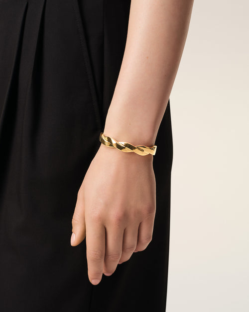                                     Gold Brass Tresse Bracelet - 3                                 - Ami Paris