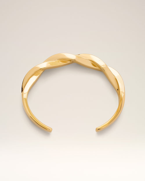                                     Gold Brass Tresse Bracelet - 3                                 - Ami Paris