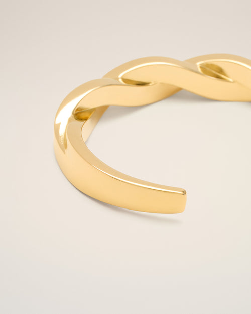 Gold Brass Tresse Bracelet - Man - 3 - AMI Paris - Ami Paris