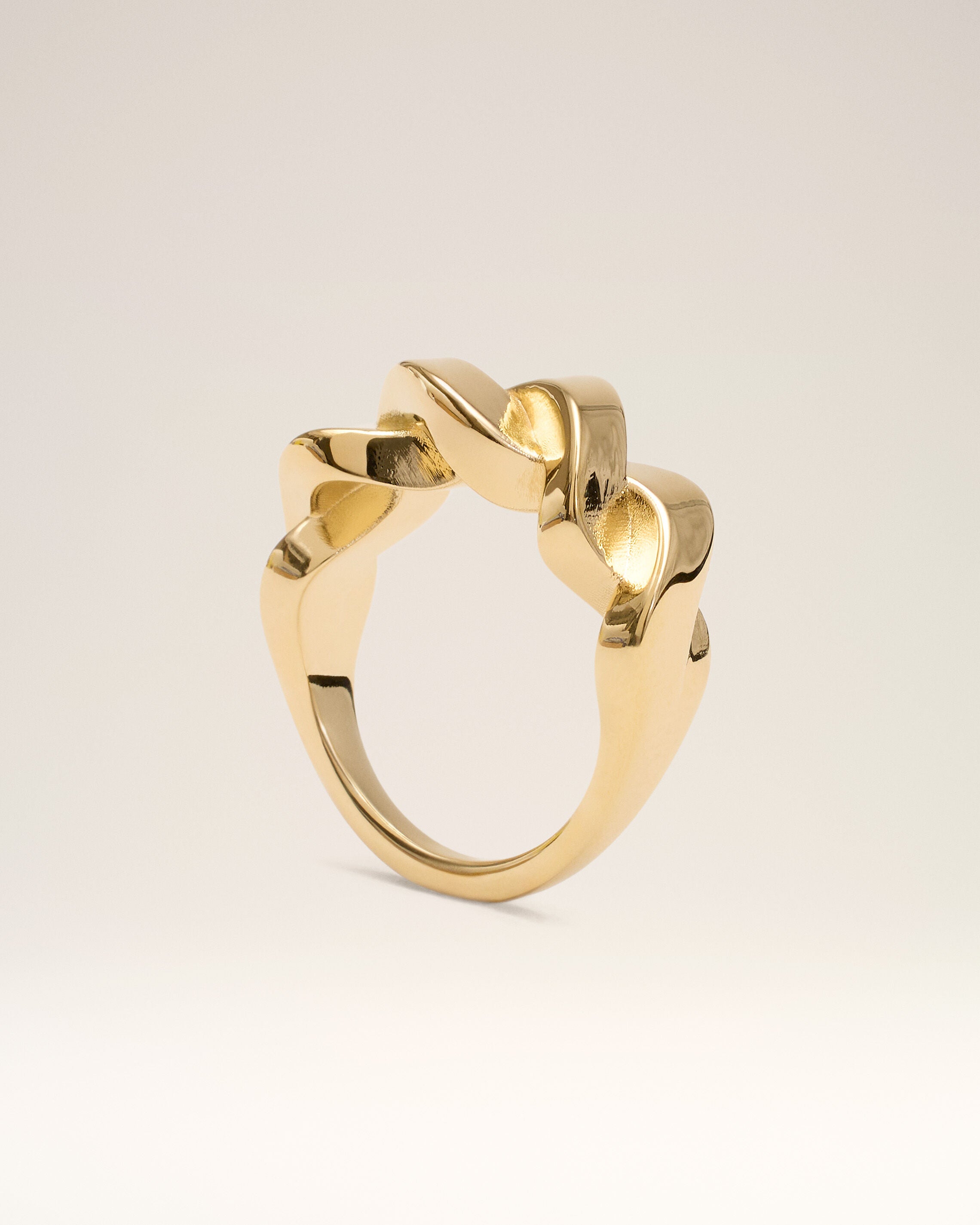 Gold Brass Tresse Ring - 8