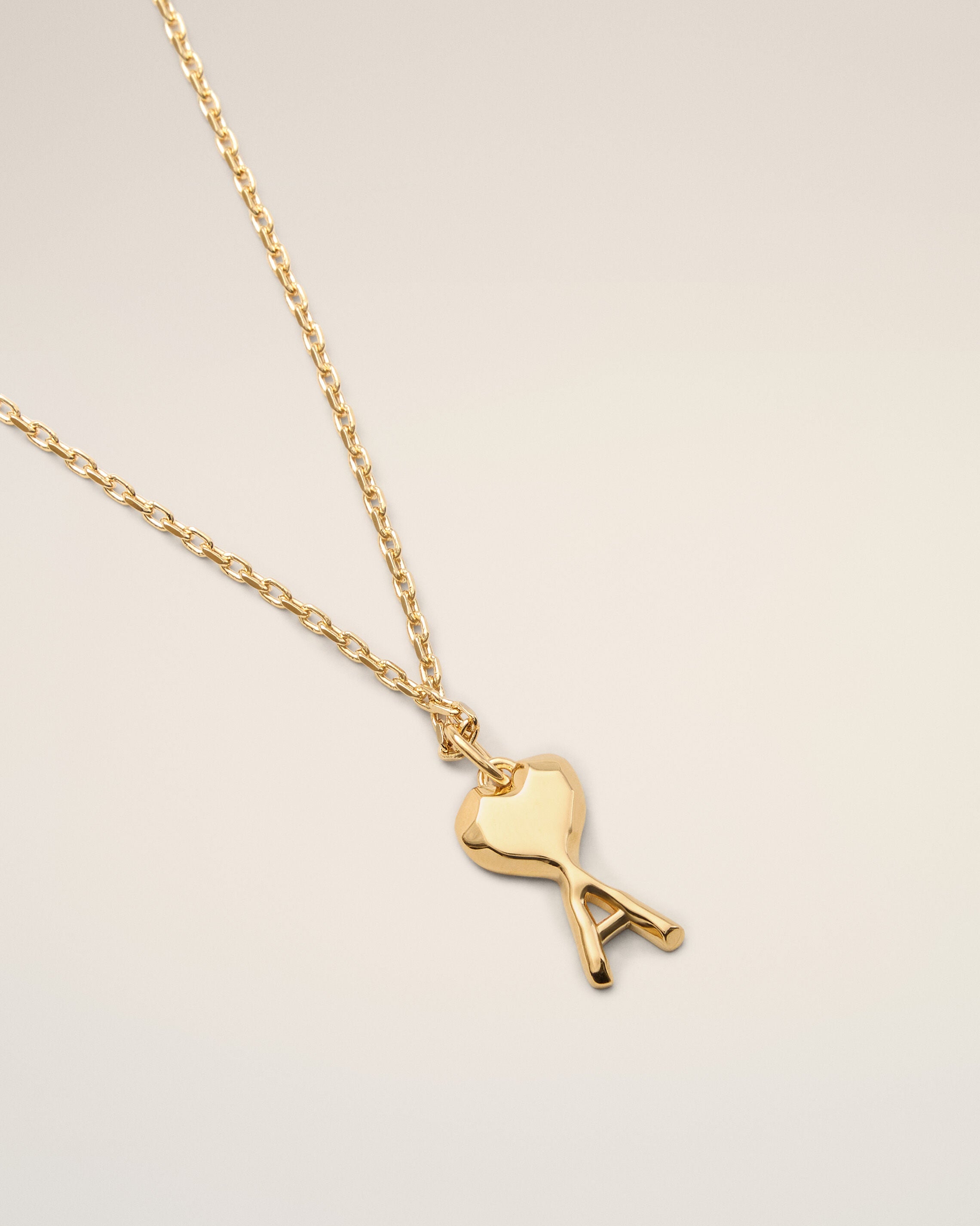 ゴールドブラス Ami De Coeur スモールハンマード ネックレス ゴールド