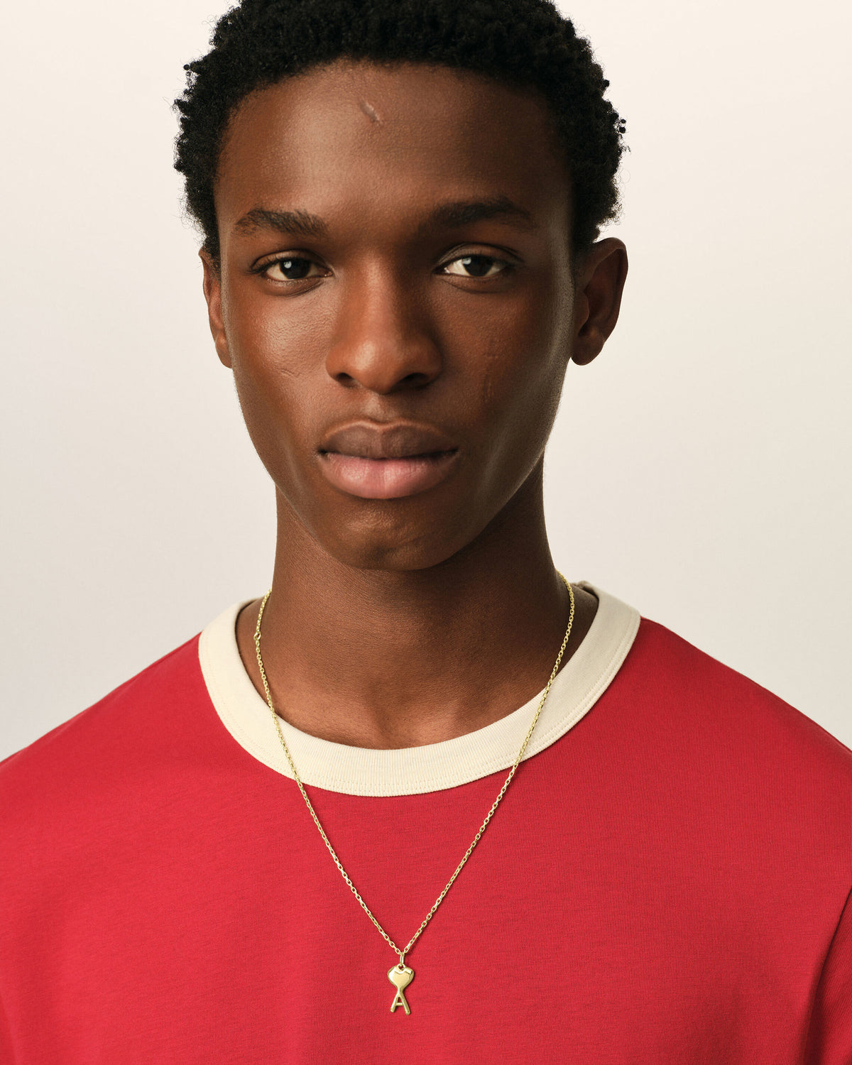 Collier Martelé Fin Doré Ami De Coeur en Laiton - 2