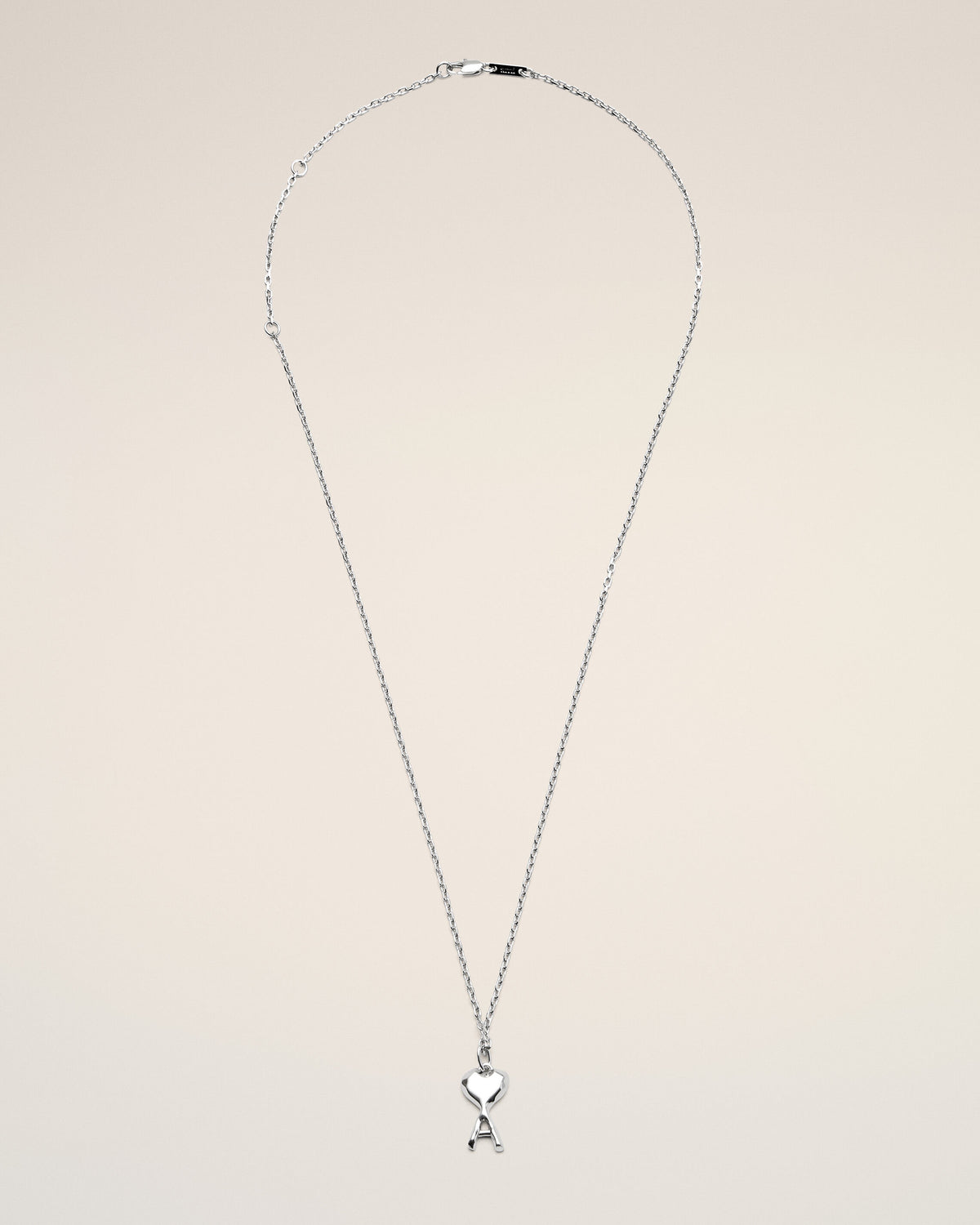Collier argenté en laiton Ami de Coeur martelé - 1