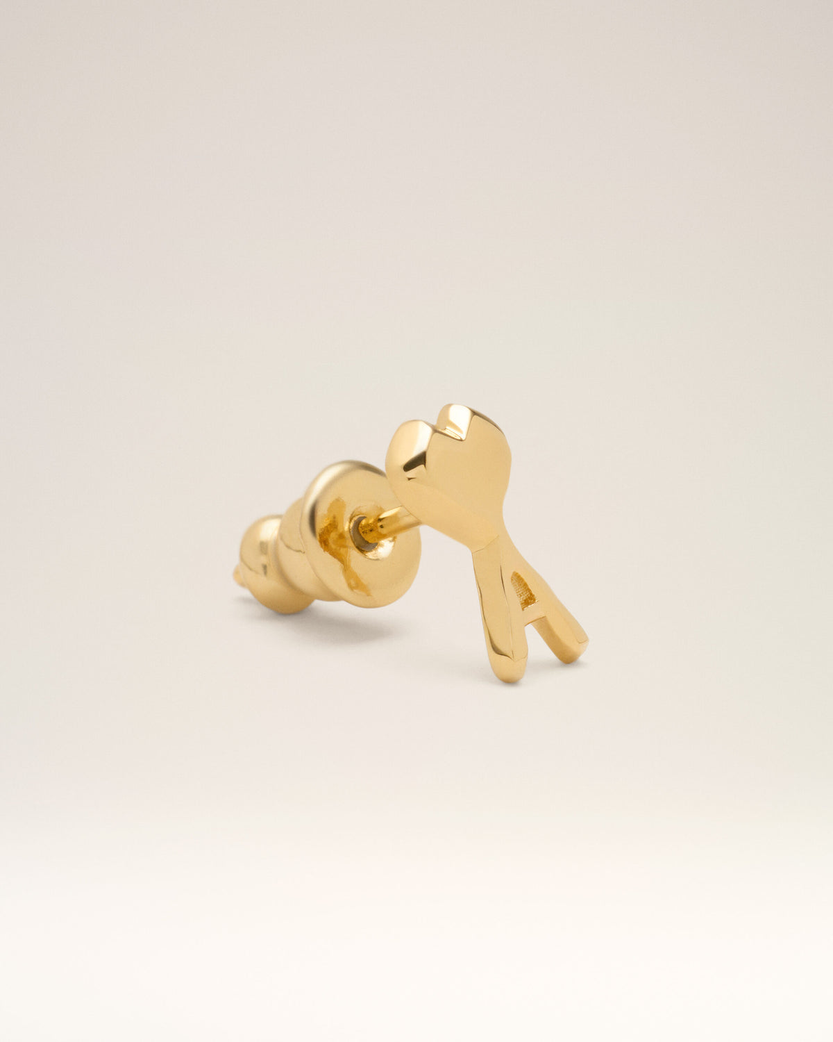 Gold Brass Ami De Coeur Hammered Earrings - 4