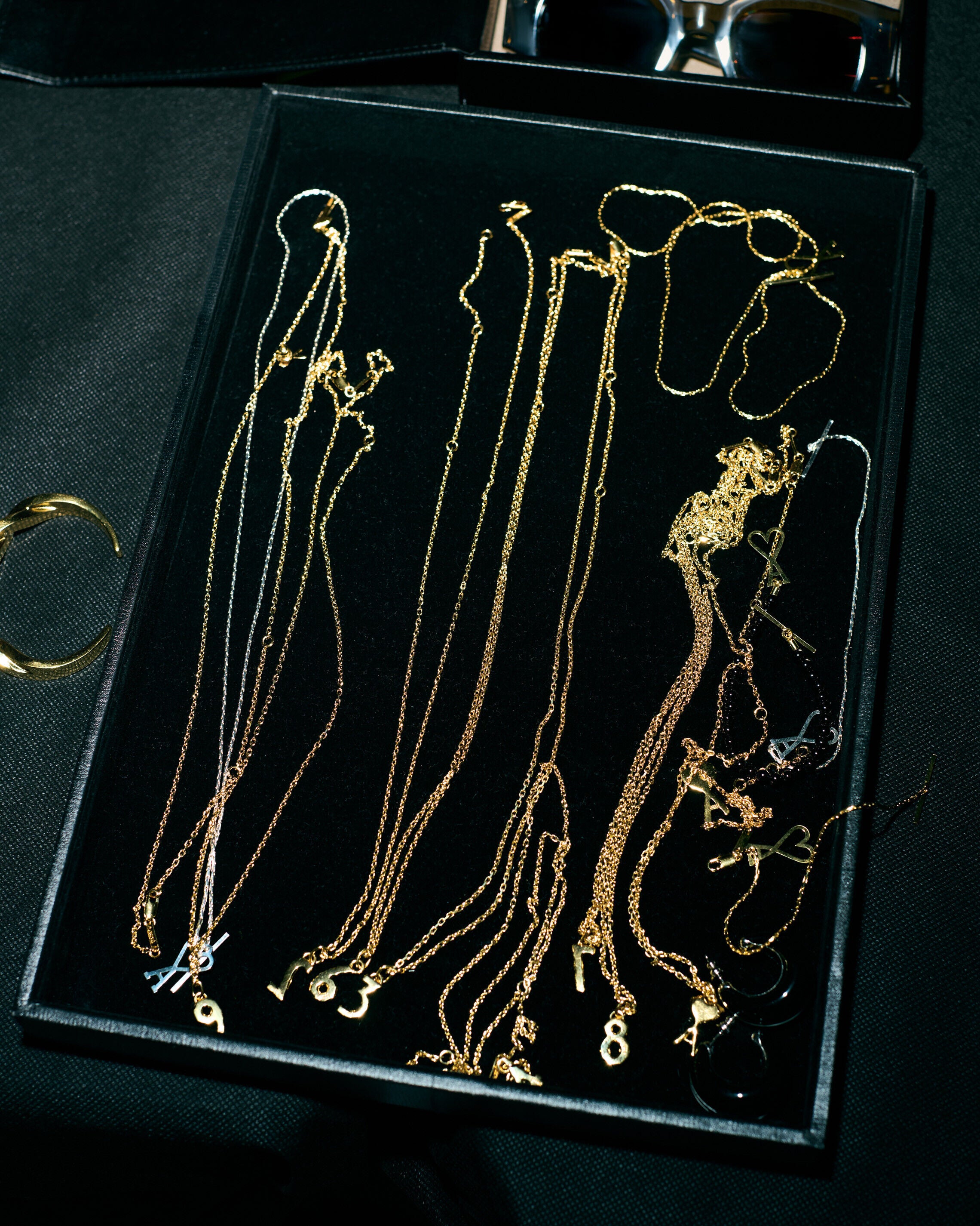 Gold Brass Hammered "2" Pendant Necklace - 4